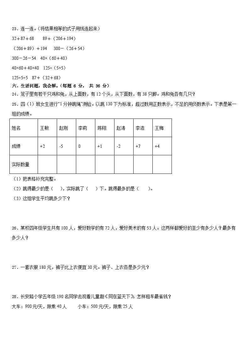 2022-2023学年四川省达州市数学四下期末综合测试试题含答案第3页