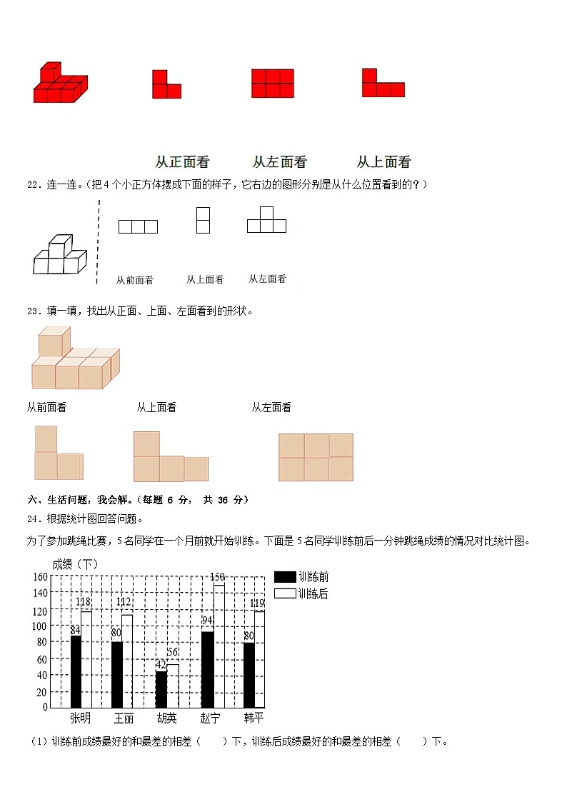 2022-2023学年四川省凉山彝族自治州盐源县数学四下期末综合测试模拟试题含答案第3页
