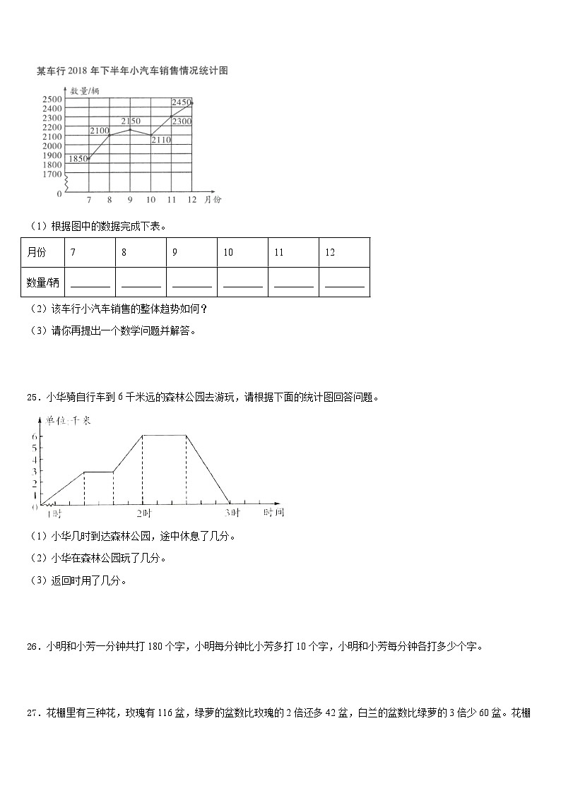 2022-2023学年太谷县数学四下期末达标检测试题含答案第3页