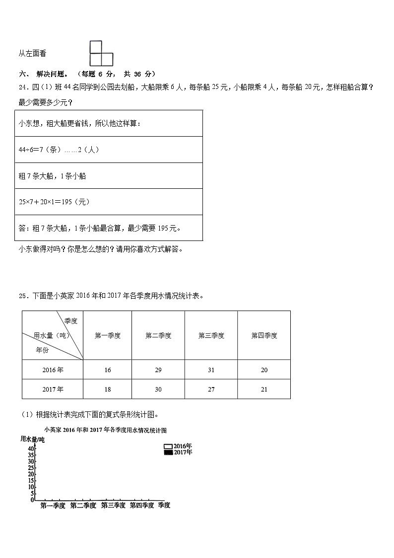 2022-2023学年太原市数学四下期末复习检测模拟试题含答案03