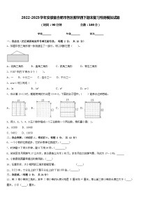 2022-2023学年安徽省合肥市各区数学四下期末复习检测模拟试题含答案