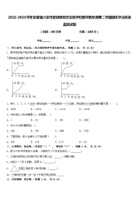 2022-2023学年安徽省六安市霍邱县宏志实验学校数学四年级第二学期期末学业质量监测试题含答案