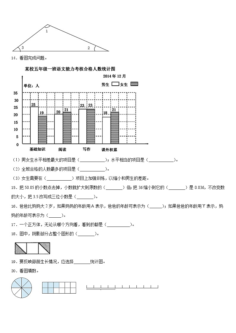 2022-2023学年安徽省合肥市肥东县四下数学期末联考试题含答案02