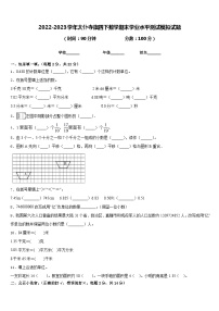 2022-2023学年太仆寺旗四下数学期末学业水平测试模拟试题含答案