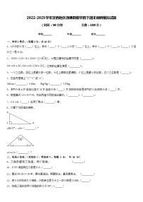 2022-2023学年定西地区通渭县数学四下期末调研模拟试题含答案