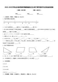 2022-2023学年山东省定陶县冉堌镇南张庄完小四下数学期末学业质量监测试题含答案