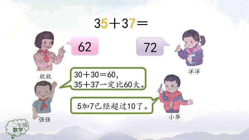 二年级数学上册课件-100以内的进位加法(人教版)第4页