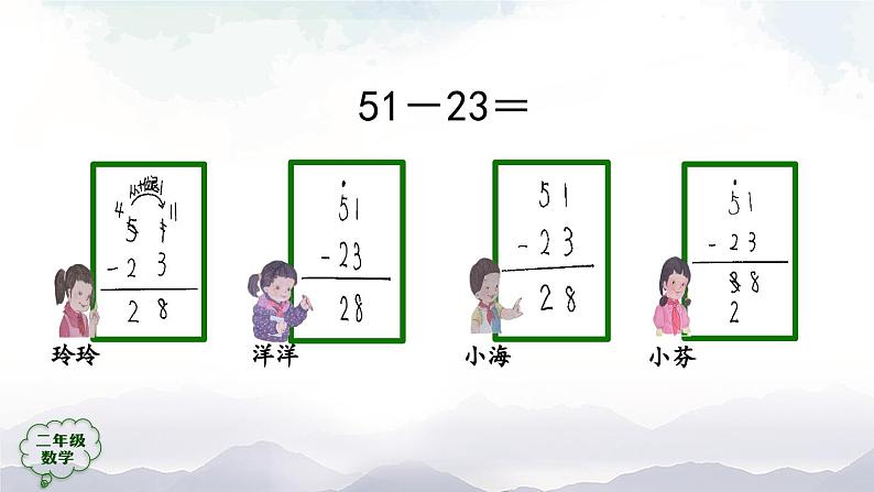 二年级数学上册课件-100以内的退位减法-PPT课件(人教版)第8页