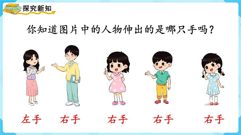 【最新教材插图】人教版数学一上 2.2《左、右》课件第6页