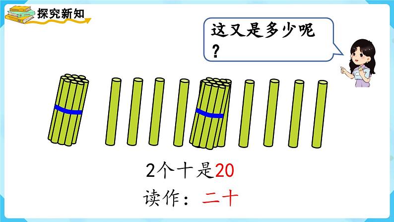 【最新教材插图】人教版数学一上 6.1《11～20各数的认识》课件第6页