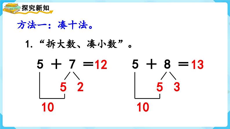 【最新教材插图】人教版数学一上 8.4《5、4、3、2加几》课件+教案04