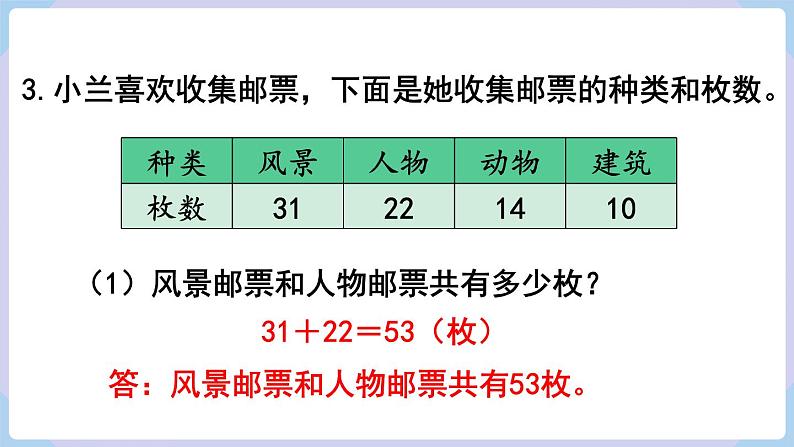 人教二年级数学上册第二单元 练习二（课件）第4页