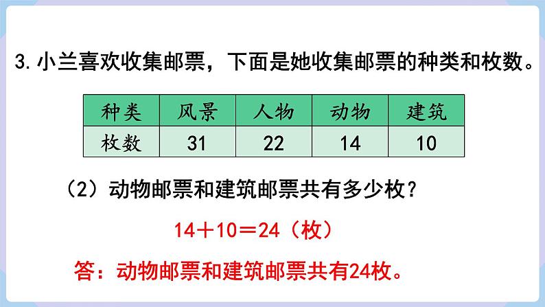 人教二年级数学上册第二单元 练习二（课件）第5页