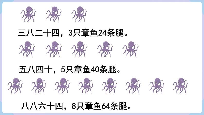 人教二年级数学上册6.2 8的乘法口诀第7页