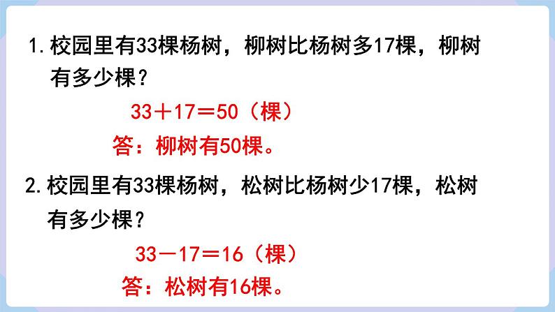 人教二年级数学上册9.3 100以内的加法和减法（课件）第8页