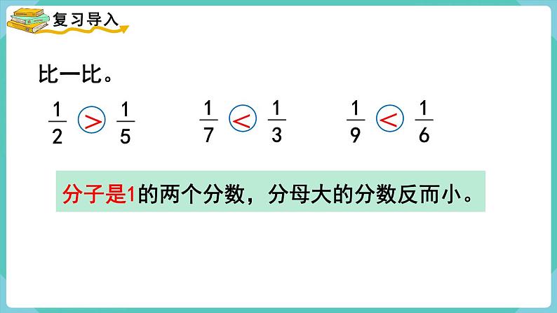 人教数学三年级上册8.4 比较同分母分数的大小（课件+教案）02