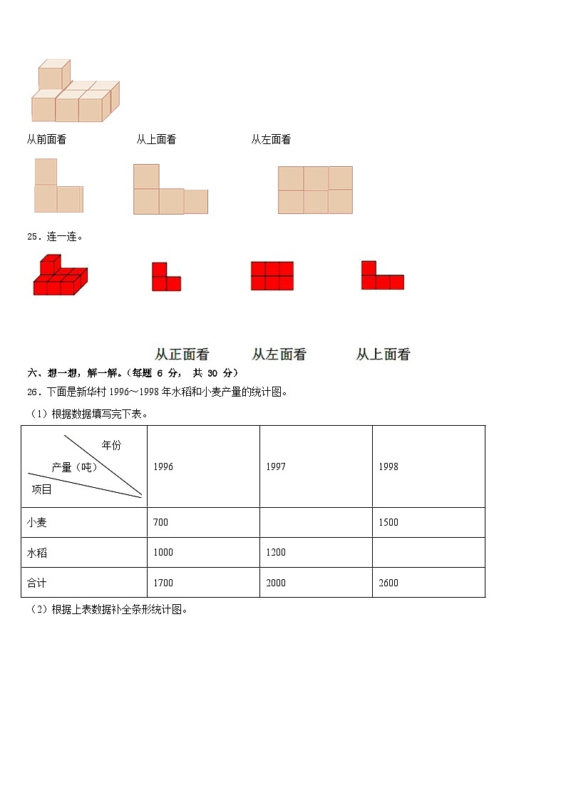 2022-2023学年杭州市滨江区四年级数学第二学期期末监测模拟试题含答案03