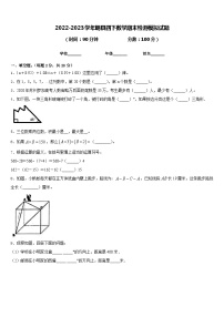 2022-2023学年朗县四下数学期末检测模拟试题含答案