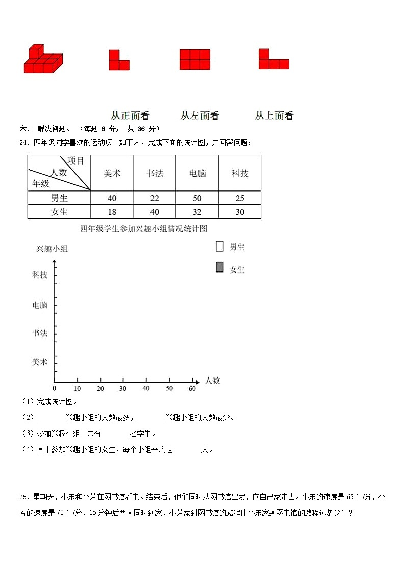 2022-2023学年榆林市吴堡县子洲县四下数学期末达标测试试题含答案第3页
