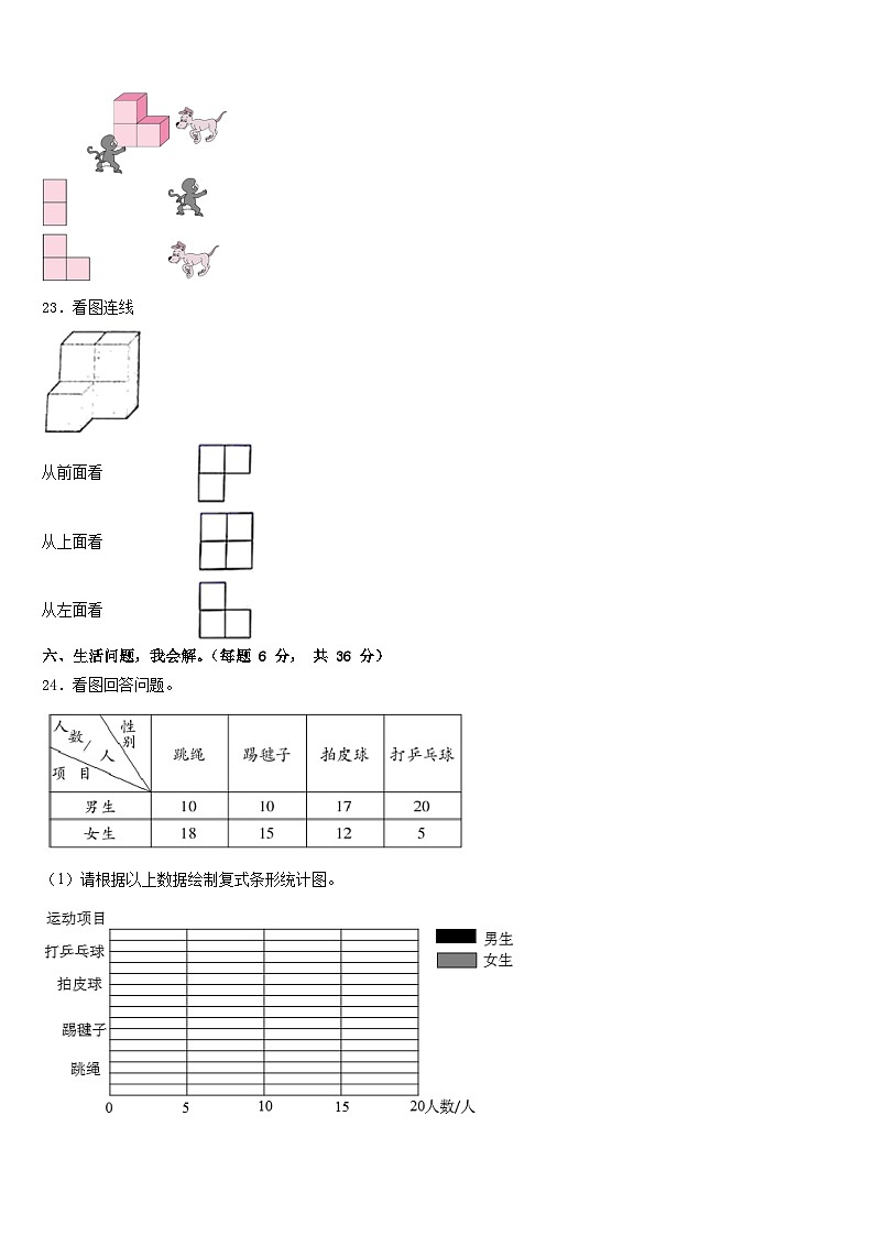 2022-2023学年河南省商丘市项城市正泰博文学校数学四年级第二学期期末质量检测模拟试题含答案03
