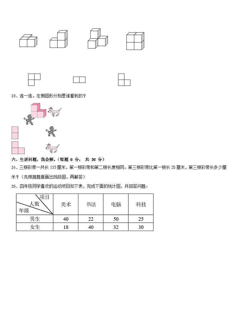 2022-2023学年海南省琼海市东太中心校数学四下期末达标检测模拟试题含答案第3页
