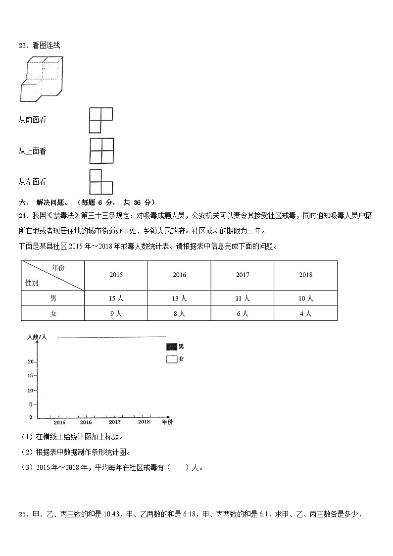 2022-2023学年湖北省武汉市青山区四年级数学第二学期期末教学质量检测模拟试题含答案03