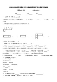 2022-2023学年湖南省长沙市望城县数学四下期末质量检测试题含答案