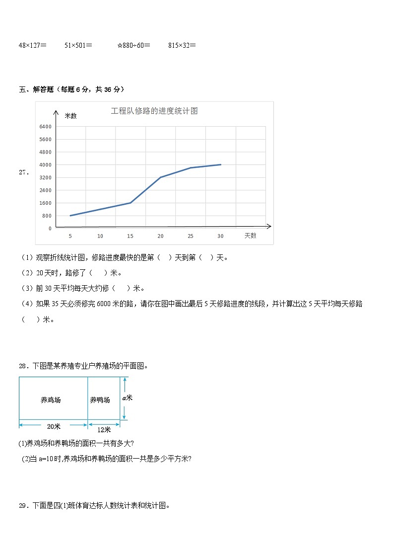 2022-2023学年甘肃省平凉市静宁县数学四下期末教学质量检测模拟试题含答案第3页
