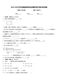 2022-2023学年甘肃省张掖市高台县数学四下期末考试试题含答案