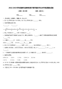 2022-2023学年成都市龙泉驿区四下数学期末学业水平测试模拟试题含答案