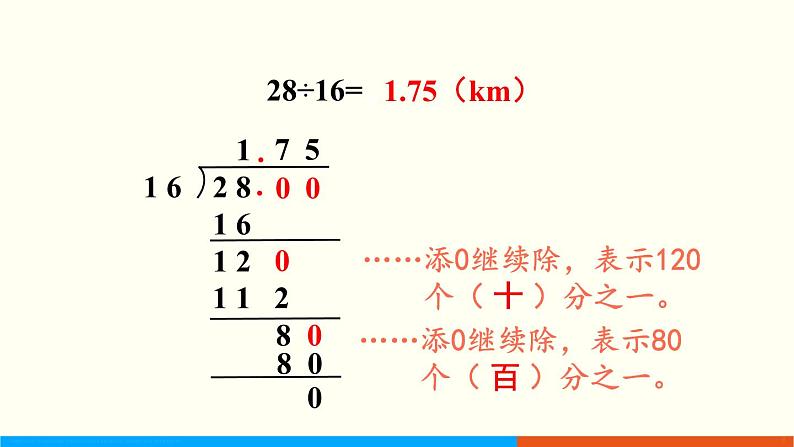 人教数学五年级上册3.2 除数是整数的小数除法（2）第5页