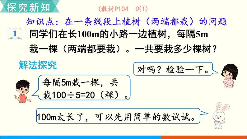 人教数学五年级上册7.1 植树问题（1）课件+教案03