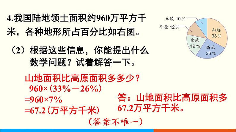 人教数学六年级上册第七单元 练习二十一（课件）08