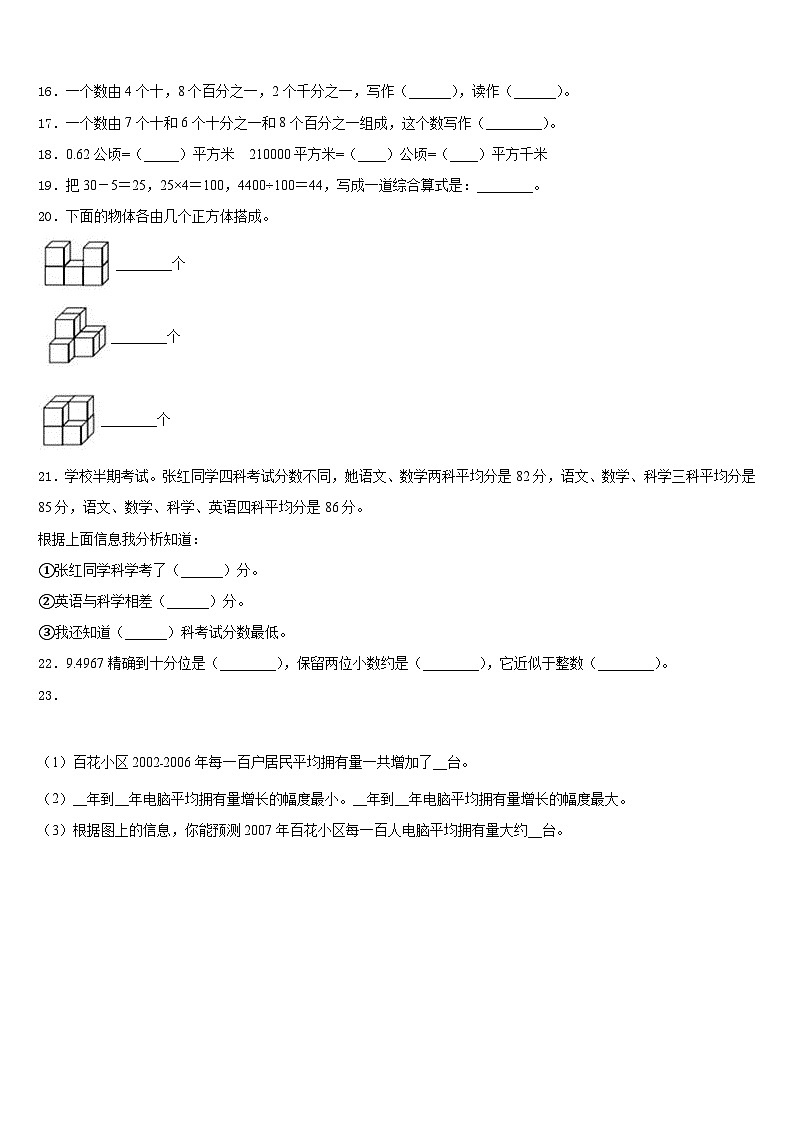 2022-2023学年辽宁省朝阳市双塔区数学四下期末调研模拟试题含答案第2页