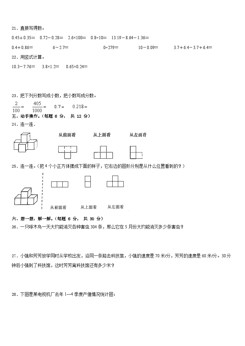 2022-2023学年酒泉市金塔县四下数学期末经典试题含答案第3页