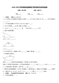 2022-2023学年阜阳市临泉县四下数学期末质量检测试题含答案