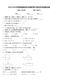 2022-2023学年青海省果洛州久治县数学四下期末综合测试模拟试题含答案