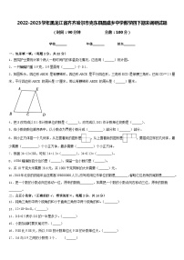 2022-2023学年黑龙江省齐齐哈尔市克东县昌盛乡中学数学四下期末调研试题含答案