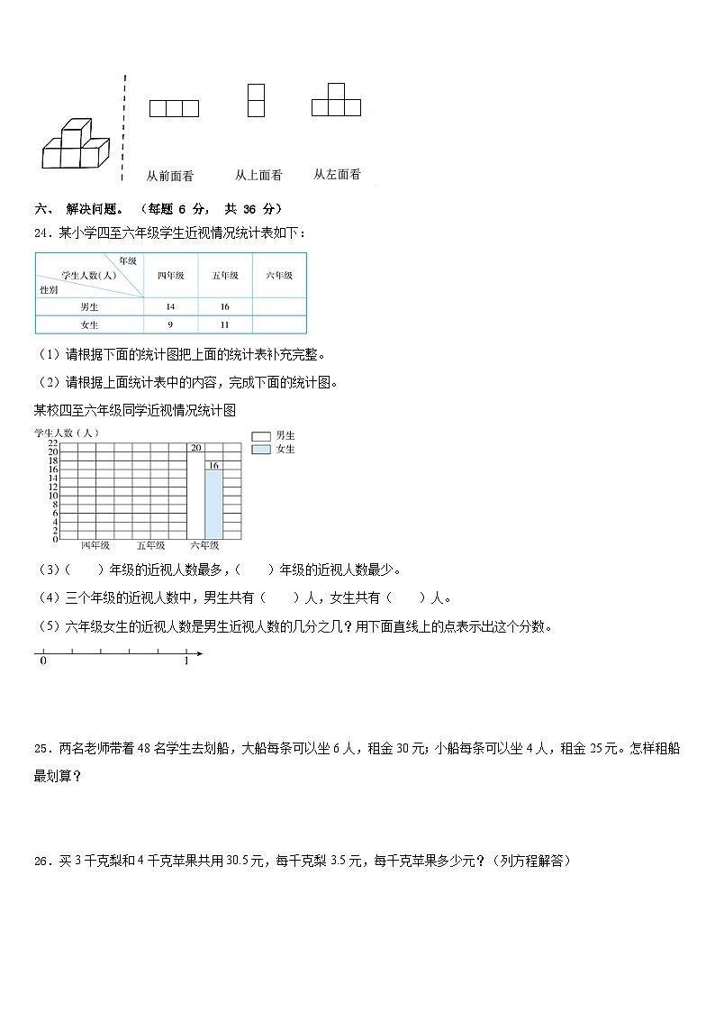 云南省澄江市2022-2023学年数学四年级第二学期期末经典模拟试题含答案第3页