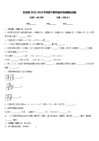 安吉县2022-2023学年四下数学期末检测模拟试题含答案