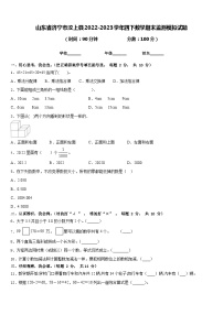 山东省济宁市汶上县2022-2023学年四下数学期末监测模拟试题含答案