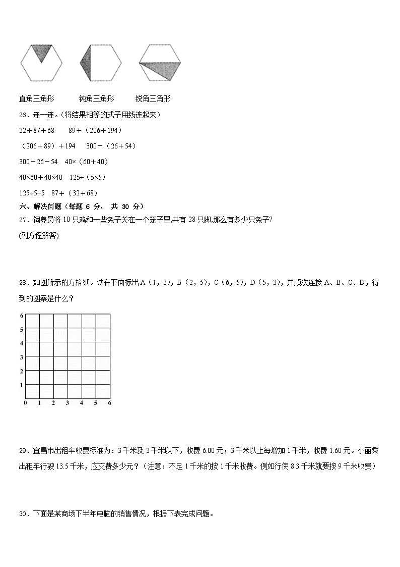 龙里县2022-2023学年数学四下期末学业水平测试试题含答案第3页