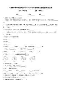 广西南宁邕宁区蒲庙镇2022-2023学年数学四下期末复习检测试题含答案