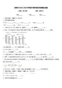 武冈市2022-2023学年四下数学期末检测模拟试题含答案