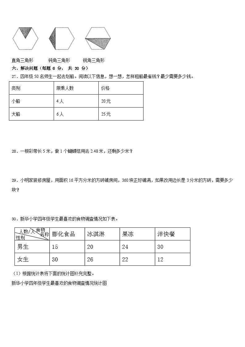 江苏常州市溧阳市2022-2023学年数学四年级第二学期期末调研试题含答案第3页