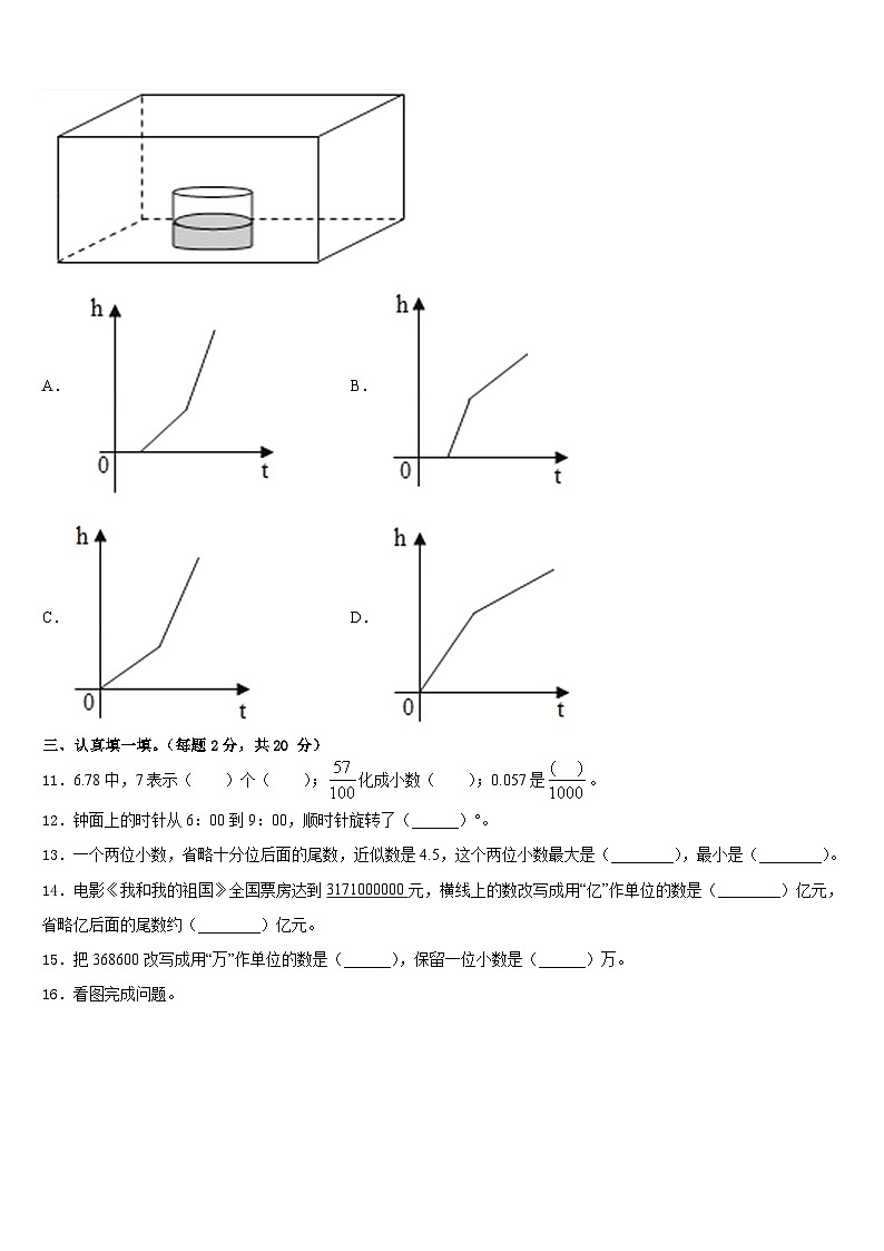 江西省上饶市广丰区小学2022-2023学年数学四年级第二学期期末统考模拟试题含答案第2页