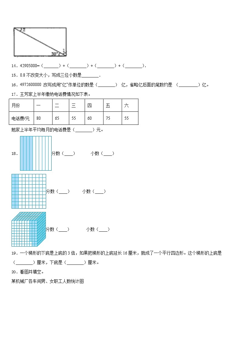 河南省登郑州市登封市2022-2023学年数学四年级第二学期期末复习检测模拟试题含答案第2页