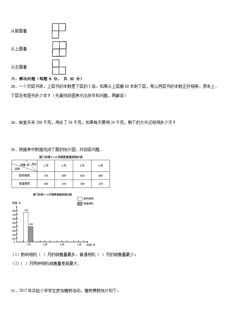 滨州市阳信县2022-2023学年四下数学期末经典模拟试题含答案03