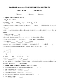 湖南省衡阳市2022-2023学年四下数学期末学业水平测试模拟试题含答案