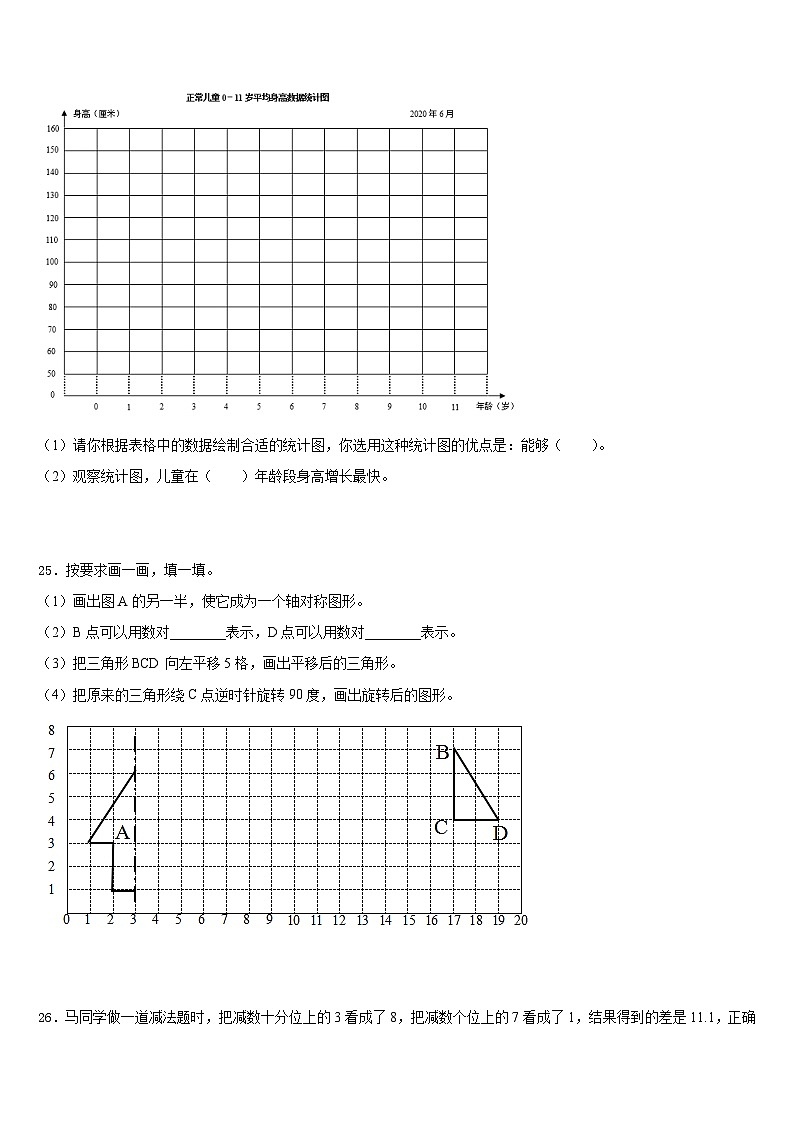 营口市老边区2022-2023学年数学四年级第二学期期末联考模拟试题含答案03